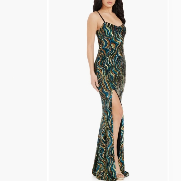 Dress the Population Tori Sequin Mermaid Gown